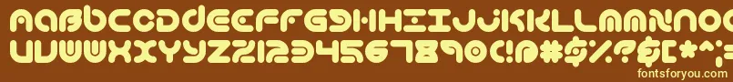 TechniqueBrk Font – Yellow Fonts on Brown Background