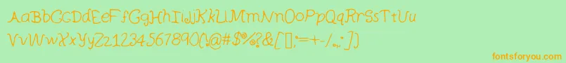 Curlywurly Font – Orange Fonts on Green Background