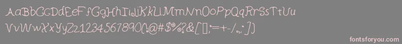 Curlywurly Font – Pink Fonts on Gray Background