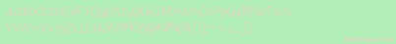 Curlywurly Font – Pink Fonts on Green Background