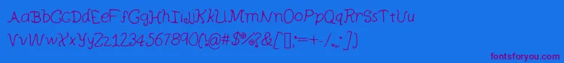 Curlywurly Font – Purple Fonts on Blue Background