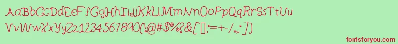 Curlywurly Font – Red Fonts on Green Background