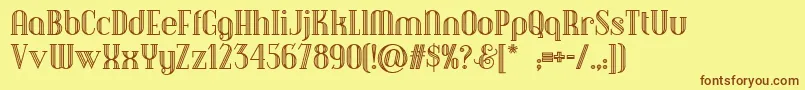 Debonair ffy Font – Brown Fonts on Yellow Background