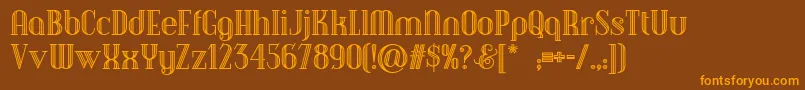 Debonair ffy Font – Orange Fonts on Brown Background