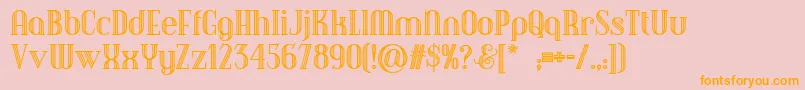 Debonair ffy Font – Orange Fonts on Pink Background