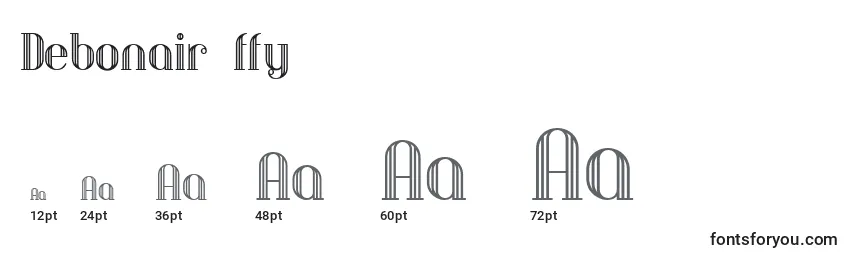 Debonair ffy Font Sizes