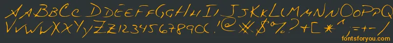 Police SwingRegular – polices orange sur fond noir