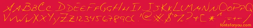SwingRegular Font – Orange Fonts on Red Background