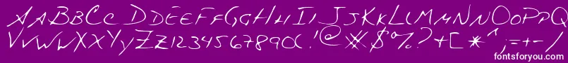 Police SwingRegular – polices blanches sur fond violet