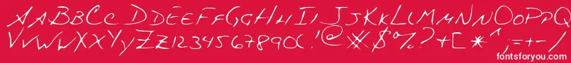 SwingRegular Font – White Fonts on Red Background