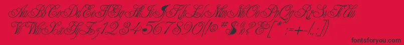 Elenovire Font – Black Fonts on Red Background