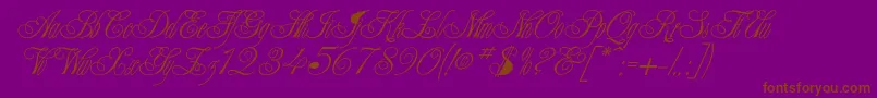 Elenovire Font – Brown Fonts on Purple Background