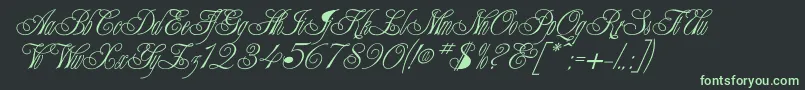 Elenovire Font – Green Fonts on Black Background