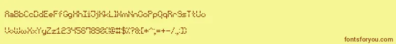 Шрифт VoidPixel7 – коричневые шрифты на жёлтом фоне