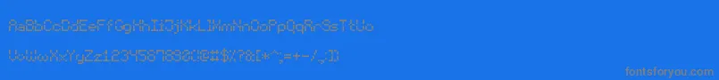 VoidPixel7-Schriftart – Graue Schriften auf blauem Hintergrund
