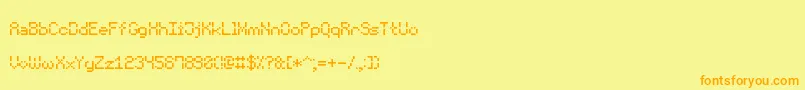 VoidPixel7 Font – Orange Fonts on Yellow Background