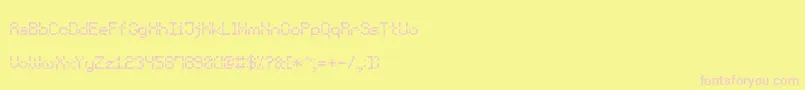 VoidPixel7 Font – Pink Fonts on Yellow Background