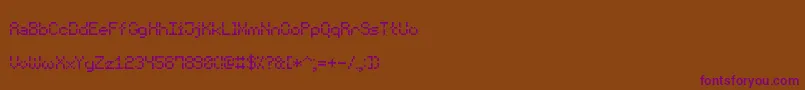 Czcionka VoidPixel7 – fioletowe czcionki na brązowym tle