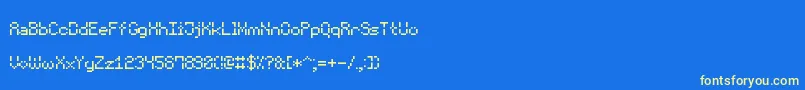 fuente VoidPixel7 – Fuentes Amarillas Sobre Fondo Azul