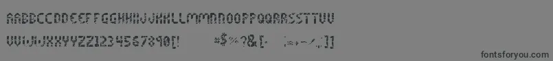 フォントShatteredPixelsByNarathira – 黒い文字の灰色の背景