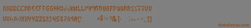 ShatteredPixelsByNarathira Font – Brown Fonts on Gray Background