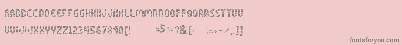ShatteredPixelsByNarathira Font – Gray Fonts on Pink Background