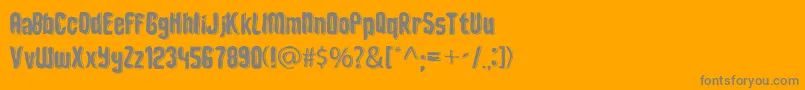 DepthOfToonizmFont Font – Gray Fonts on Orange Background