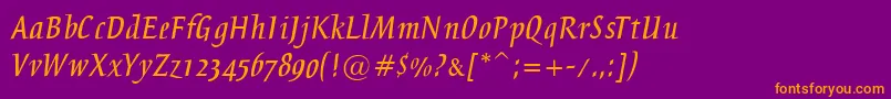 fuente BreezeRegular – Fuentes Naranjas Sobre Fondo Morado