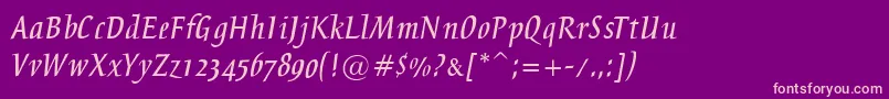 BreezeRegular Font – Pink Fonts on Purple Background