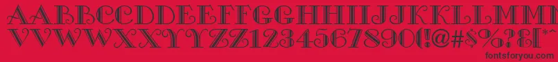 Galleria Font – Black Fonts on Red Background