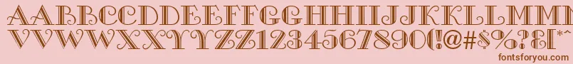 Galleria Font – Brown Fonts on Pink Background