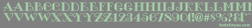 Galleria Font – Green Fonts on Gray Background