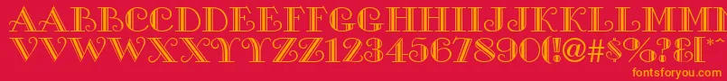 Galleria Font – Orange Fonts on Red Background