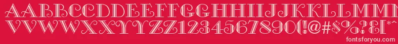 Galleria Font – Pink Fonts on Red Background