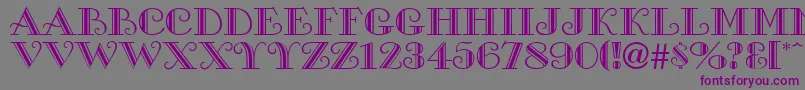 Galleria Font – Purple Fonts on Gray Background
