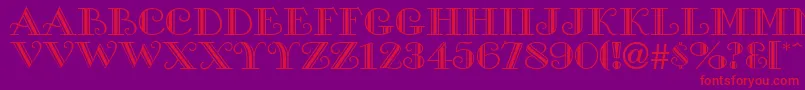 Galleria Font – Red Fonts on Purple Background