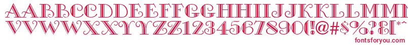 Galleria Font – Red Fonts on White Background