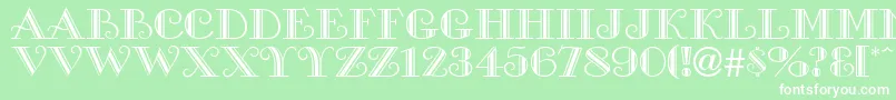 Galleria Font – White Fonts on Green Background