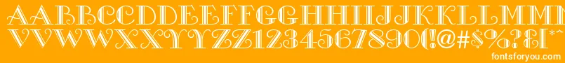 Galleria Font – White Fonts on Orange Background