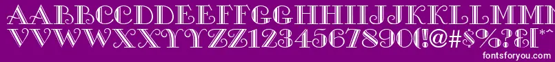 Galleria Font – White Fonts on Purple Background