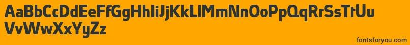 AbsolutProBoldReduced Font – Black Fonts on Orange Background