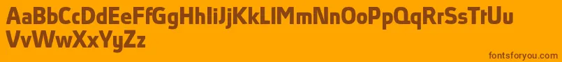 AbsolutProBoldReduced Font – Brown Fonts on Orange Background