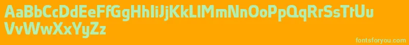 AbsolutProBoldReduced Font – Green Fonts on Orange Background
