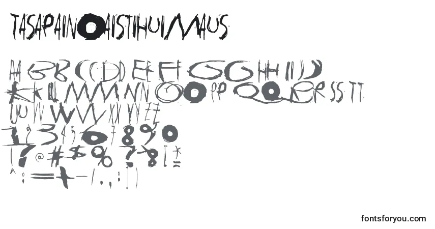 Шрифт TasapainoaistiHuimaus – алфавит, цифры, специальные символы