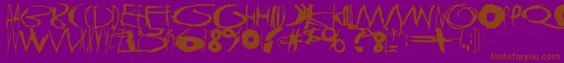 TasapainoaistiHuimaus Font – Brown Fonts on Purple Background