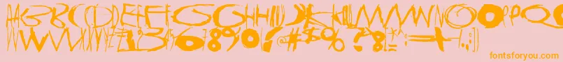 TasapainoaistiHuimaus Font – Orange Fonts on Pink Background