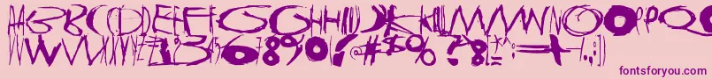 TasapainoaistiHuimaus Font – Purple Fonts on Pink Background
