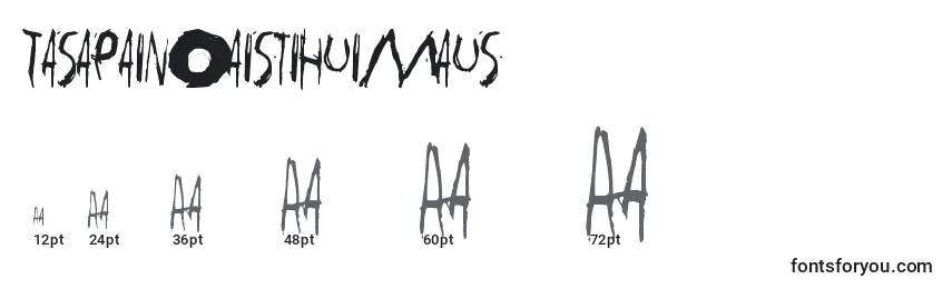 Размеры шрифта TasapainoaistiHuimaus