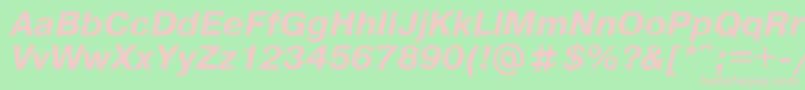 Pragmat Font – Pink Fonts on Green Background