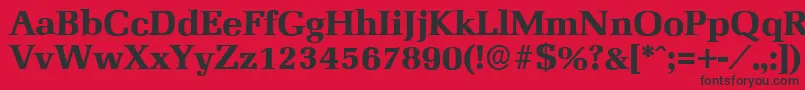 MarseilleserialXboldRegular Font – Black Fonts on Red Background